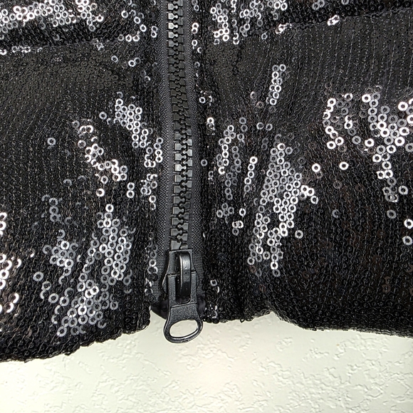 Ciao Milano 1969 CM Black Sequin Puffer Jacket – Size L - Picture 12 of 17